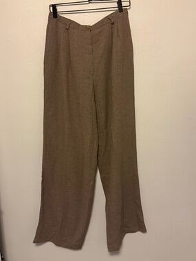 Emporio Armani Wool Blend Wide Leg Trousers EU 46 Made in Italy